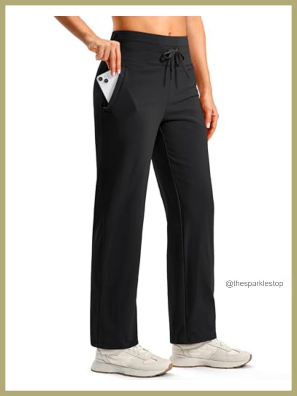 Fleece Lined Straight Leg Sweatpants High Waisted Winter Pants